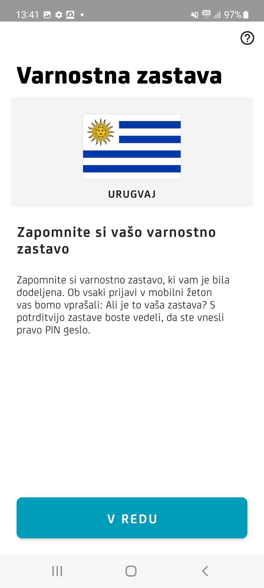 Zapomnite si varnostno zastavo